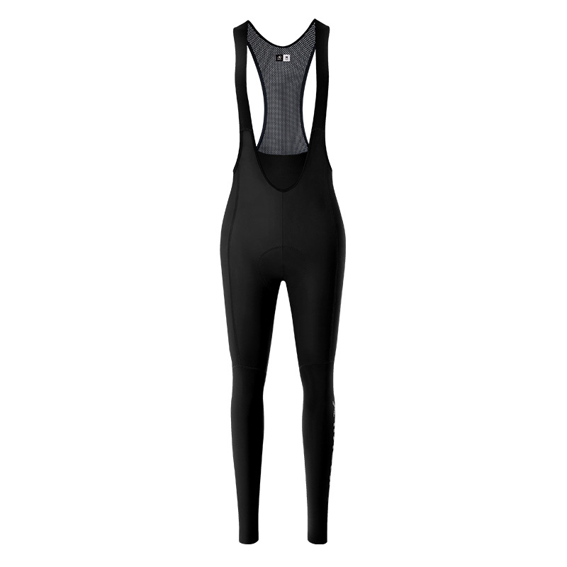 Race Bib - NUCKILY レディース プロサイクリング ビブタイツ 3Dエルゴノミックデザイン、レースカット、イタリア製TMF素材、サーマルフリース、反射素材、4方向ストレッチ、冬用パンツ