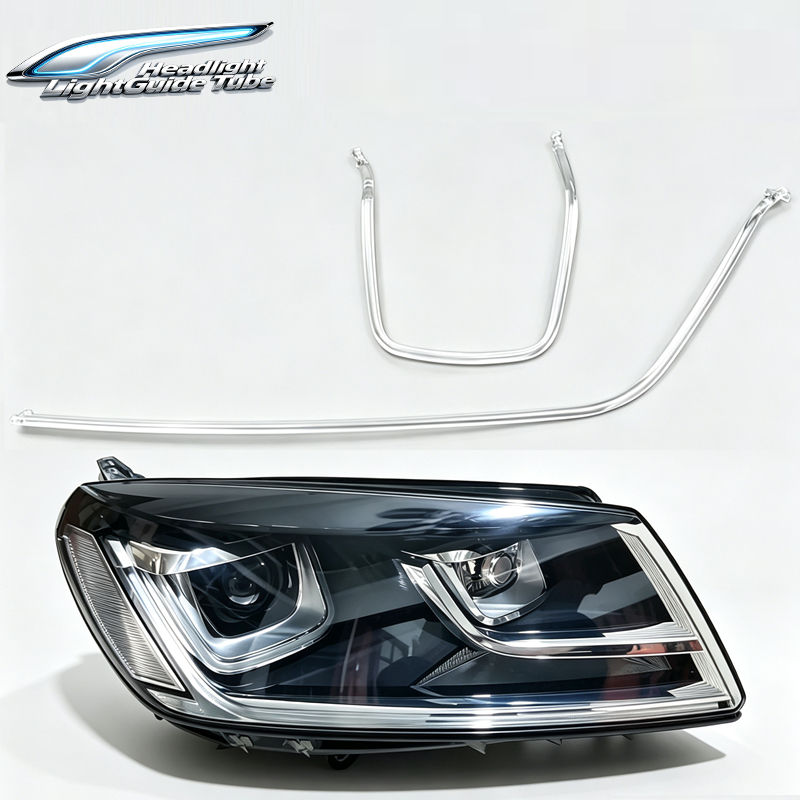 Running Headlamp - ヘッドライトDRLライトガイドチューブデイタイムランニングライトストリップ VWトゥアレグ2016 2017 2018対応 車用ヘッドランプライトガイド