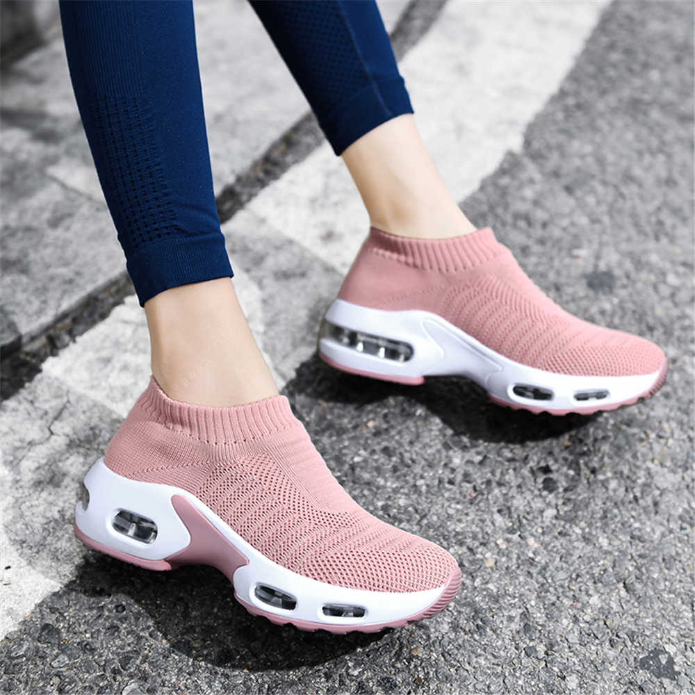 Running Shoes Women - ビッグサイズ番号 38 女性のヒールブーツ靴ヒール女性ランニングスポーツシューズスニーカー陸上競技トレンド製品