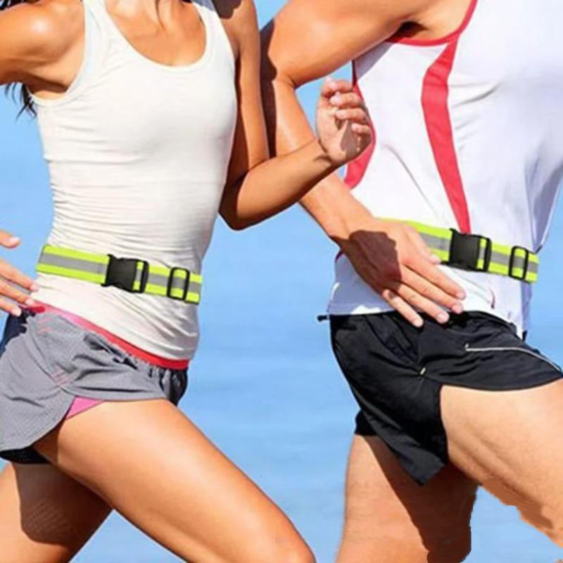 Running Gear Kids - 調節可能な弾性反射ベルトランニングサイクリングスポーツ高視認性夜間安全ギア子供男性女性ウエスト用