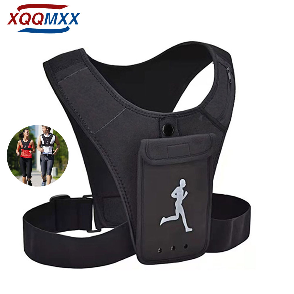 Hydration Vest - Xqqmxx-男性と女性のためのランニングベスト、電話ホルダー、携帯電話とキーポーチ、脱水ベスト、無料、トレーニングギア、軽量、1個