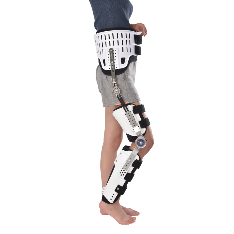 Ankle Brace - 膝関節固定用、長さ調整可能な、安定性を高める、硬質な足首・股関節・脚・膝・足用装具、膝装具、サポートブレース、膝用サポーター。