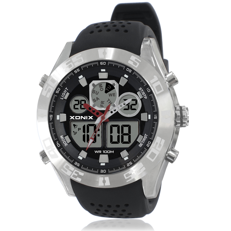 Running Watch - XONIX 男性スポーツ腕時計防水 100 メートルアナログデジタル腕時計ランニング水泳ダイビング腕時計 Relojes Hombre