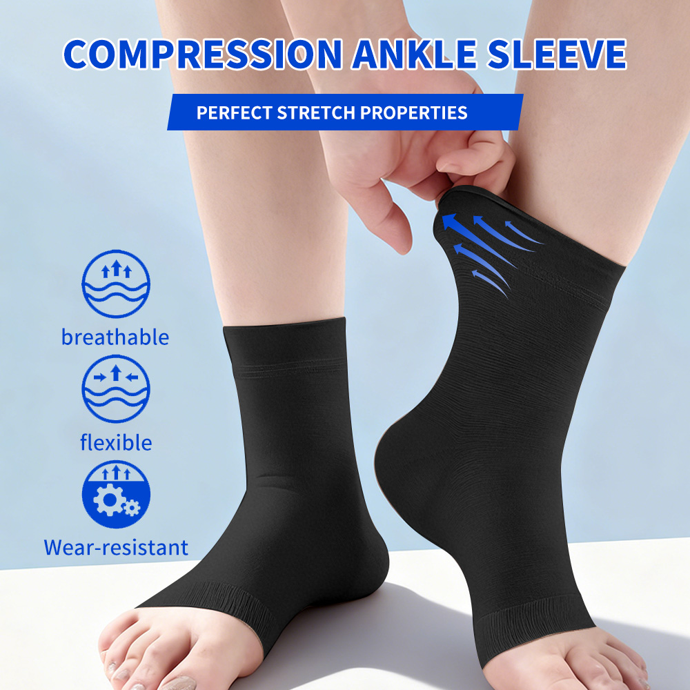 Ankle Brace - 医療用圧迫足首関節固定ブレース1組 スポーツ捻挫・挫傷用 中足骨・アキレス腱包帯 フットカバー 男女兼用
