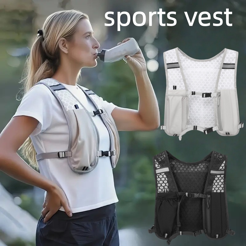 Hydration Vest - 男女兼用ランニングベスト 防水通気性バックパック ハイキング サイクリング トレイル マラソン用