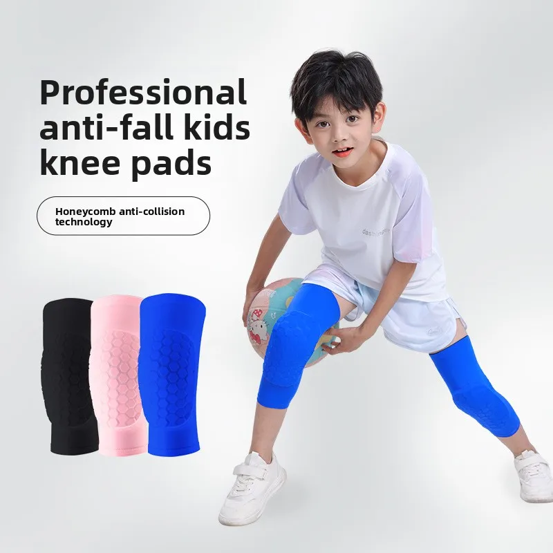 Running Gear Kids - 子供用、衝撃吸収バスケットボール用ニーパッド、プロ仕様のスポーツ保護具、男の子・女の子向け、サッカー、ランニング、サイクリング用。