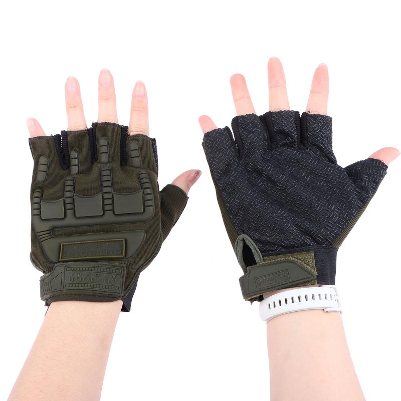 通気性のあるハーフフィンガーキッズグローブ滑り止め耐衝撃サイ - Running Gear Kids のレビューと価格