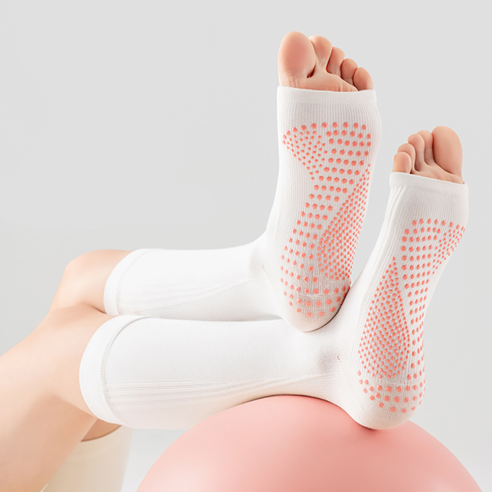 プロ仕様のオープントゥヨガソックス。滑り止め加工を施した、女 - Sports Socks のレビューと価格