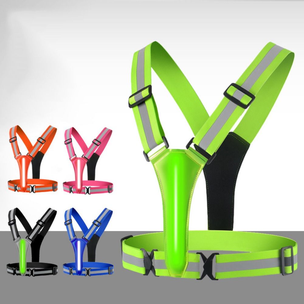 USB充電式LED反射ベスト。高視認性反射ストラップ付き。ラ - Running Visibility Gear のレビューと価格