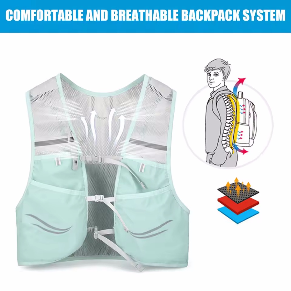 反射ランニングベスト水分補給ランニングチェストバッグ超軽量サ - Hydration Vest のレビューと価格