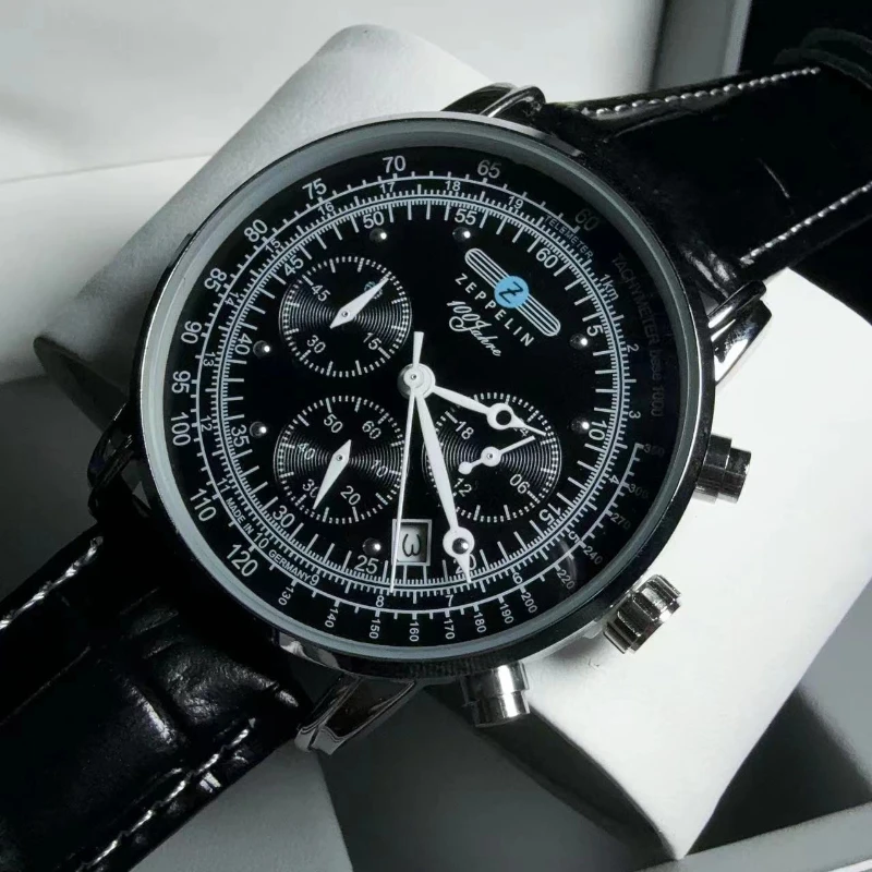 ファッション高級メンズ腕時計ツェッペリン三針秒針多機能タイミ - Running Watch のレビューと価格