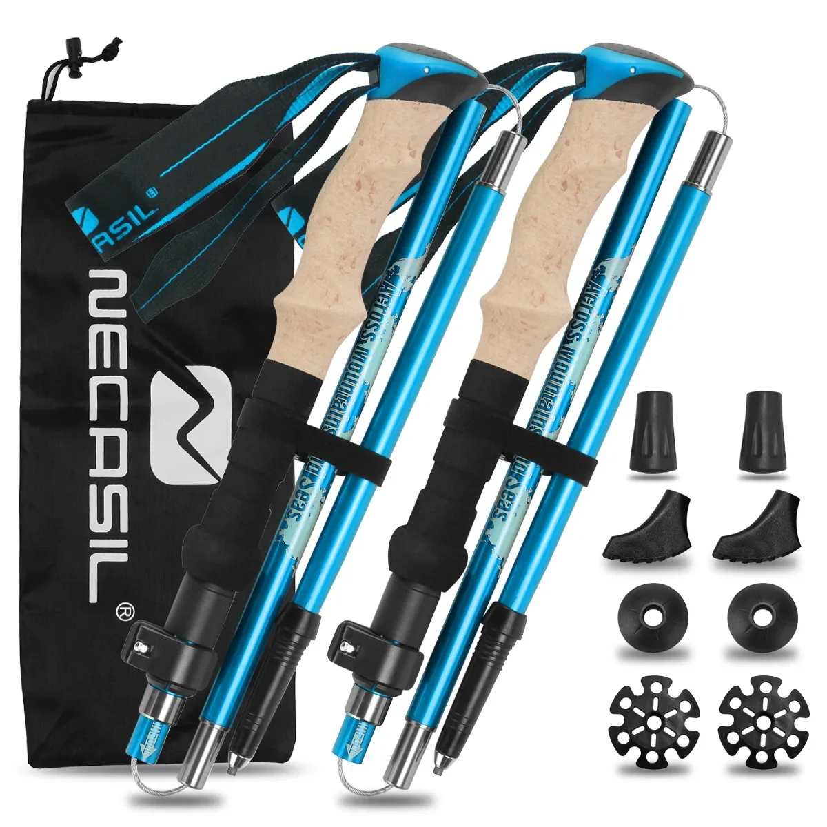 2本セット 軽量折りたたみ式トレッキングポール アルミ製耐衝 - Trekking Pole Carbon のレビューと価格