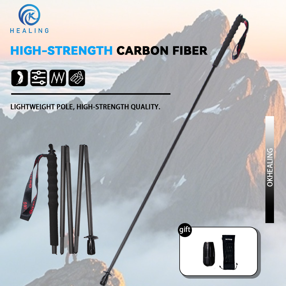 OKHEALING 110g 超軽量 5段折りたたみ式カーボ - Trekking Pole Carbon のレビューと価格