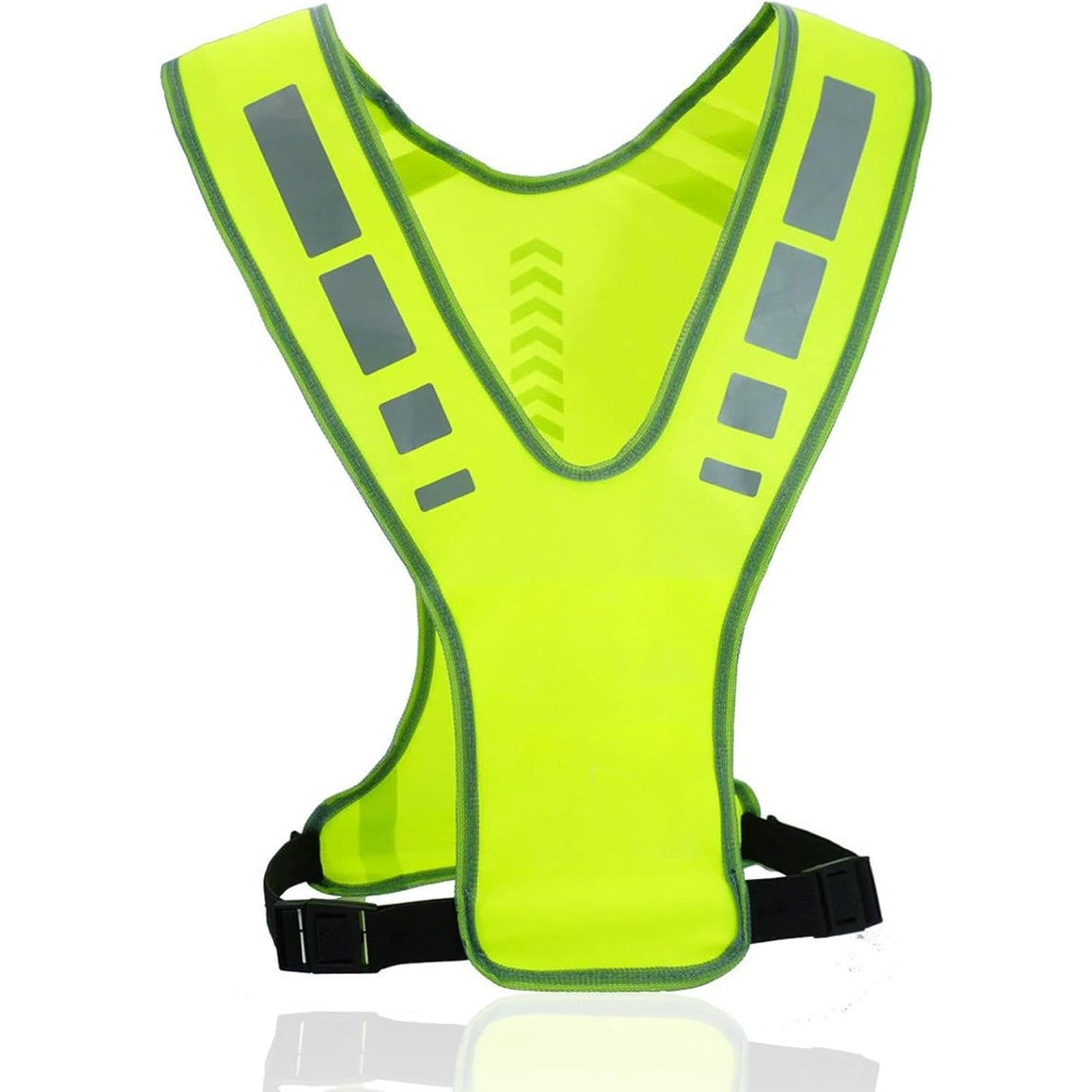 反射素材を使用したランニングベスト。安全確保用のベストで、ポ - Running Gear Kids のレビューと価格