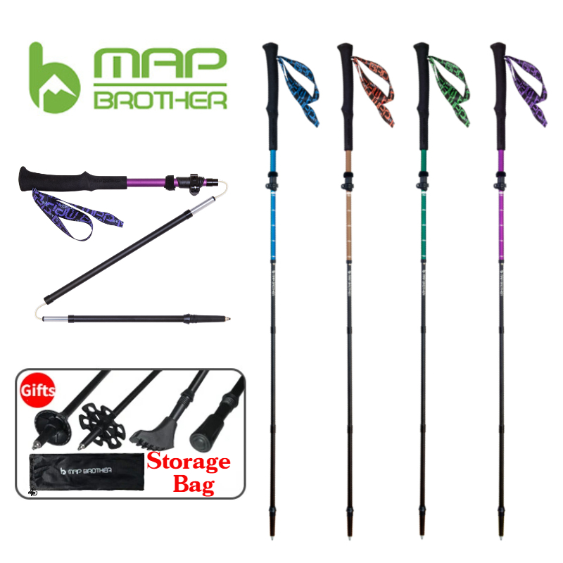 マップブラザー-軽量折りたたみ式トレッキングポール、折りたた - Trekking Pole Carbon のレビューと価格