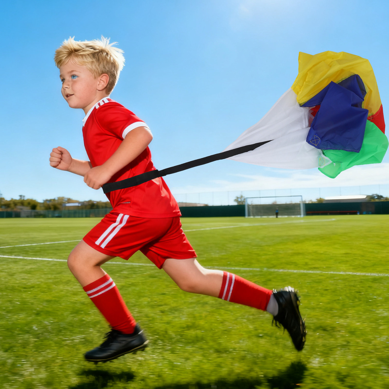 カラフルな子供用フットボール抵抗パラシュート ランニングスピ - Running Gear Kids のレビューと価格