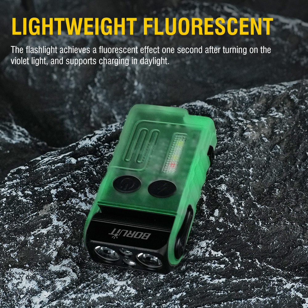 BORUiT V20 蛍光ブザー EDC LEDキーチェーン - Running Headlamp のレビューと価格