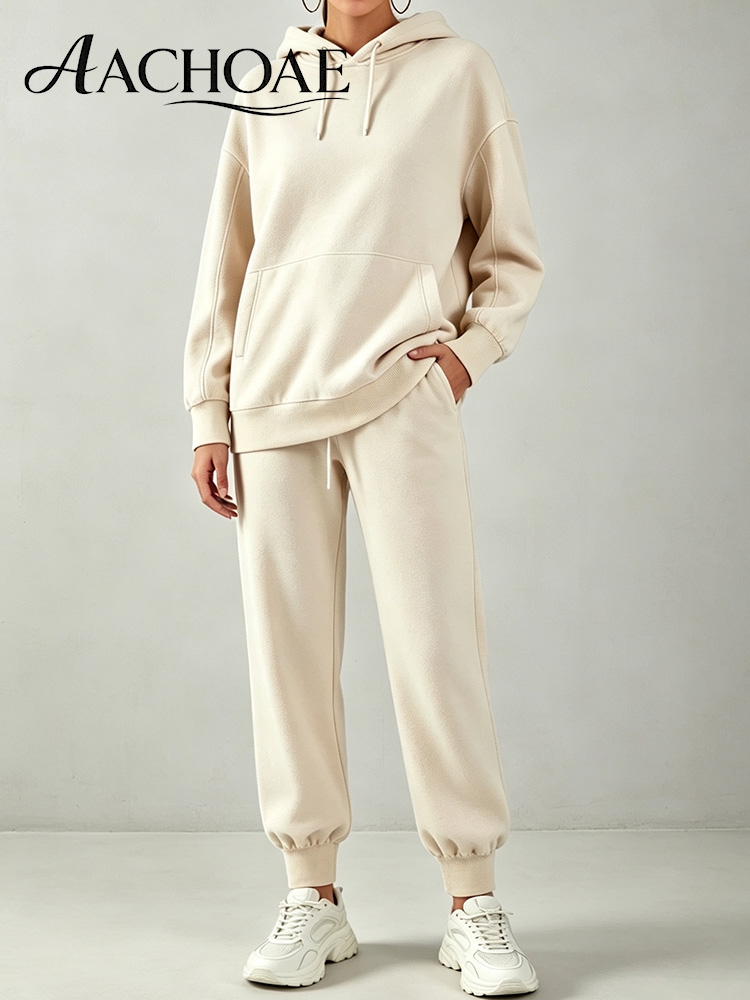 AACHOAE レディース トラックスーツ フード付きスウェ - Joggers Pants のレビューと価格
