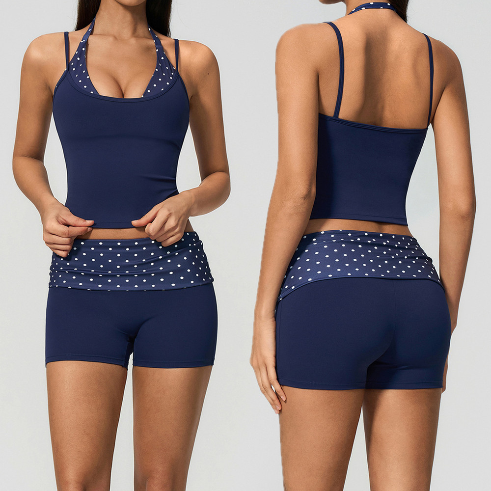ポルカドット女性ストラップホルターヨガ Bdra タンクトッ - Running Belt のレビューと価格