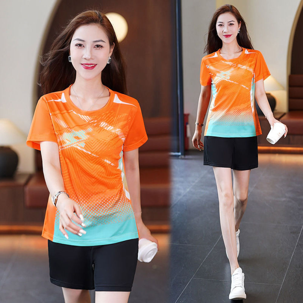 速乾性レディースランニングTシャツ アイスシルクスポーツトッ - Running Gear Junior のレビューと価格