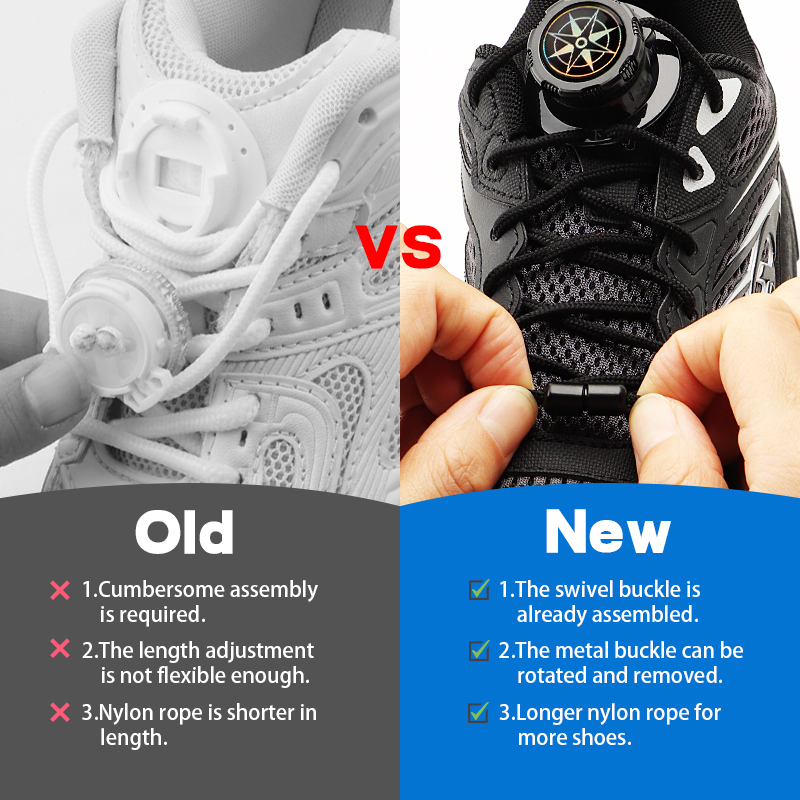 結ばない靴ひも 完全回転ギア クイックロック 丸型弾性靴ひも - Running Gear Kids のレビューと価格