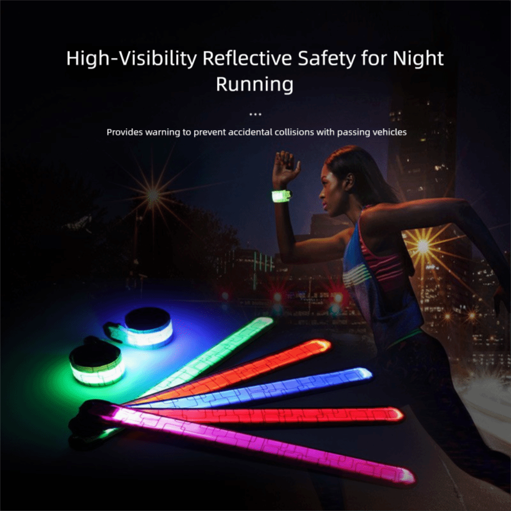 バッテリースタイルナイトランニングアームバンド 5 色高視認 - Running Visibility Gear のレビューと価格